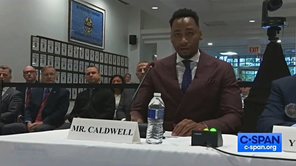 Gianno Caldwell testifying before the House Judiciary Committee.