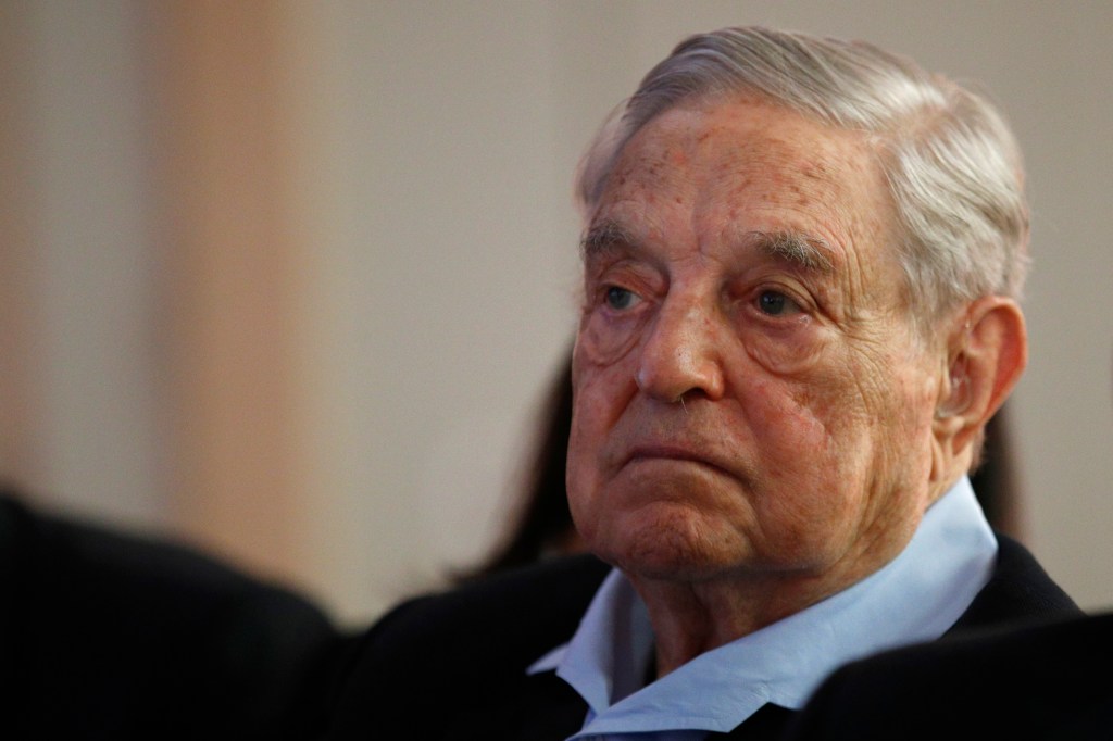 George Soros at a conference.