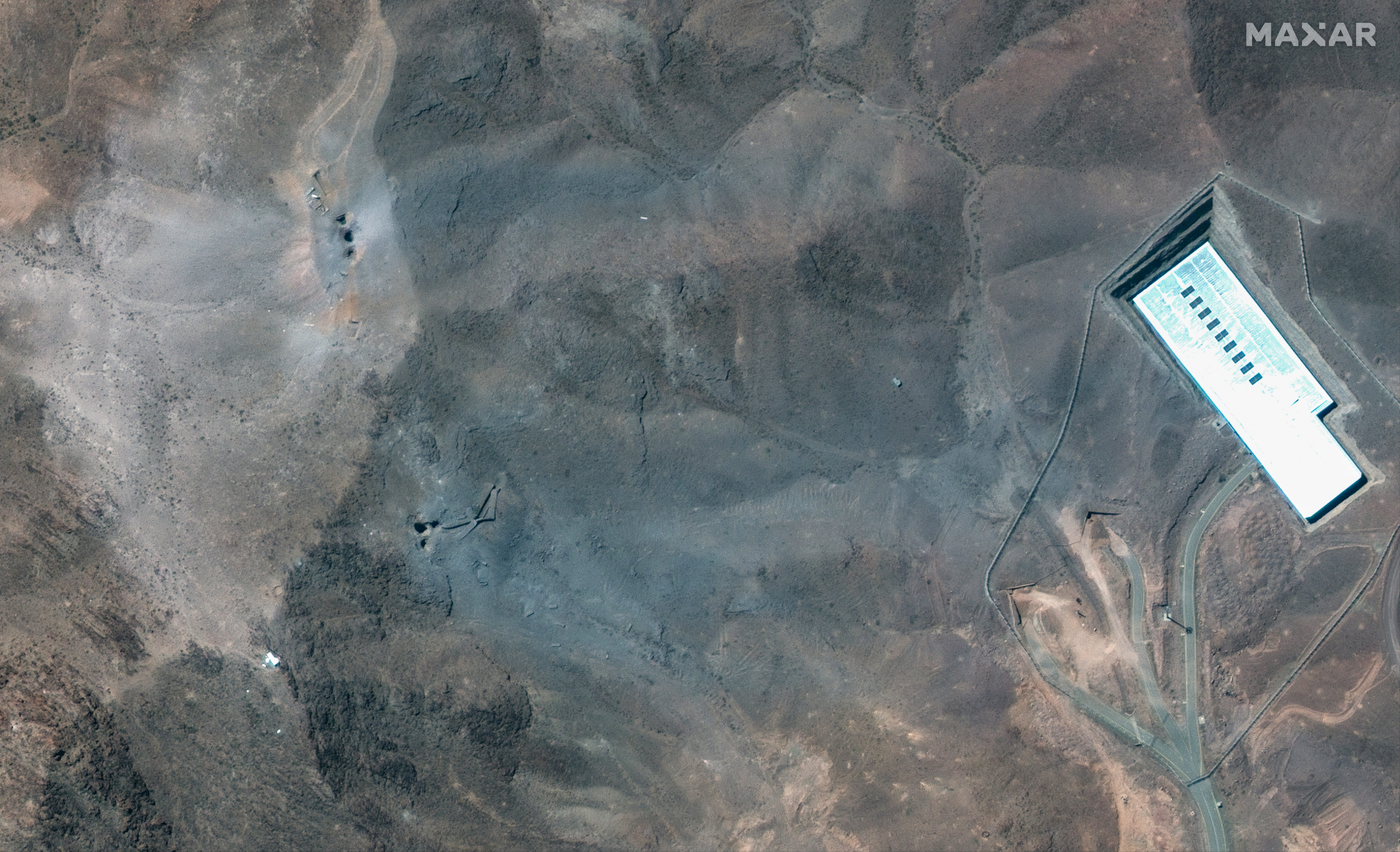 A view of the ridge at Fordow on June 22, 2025.