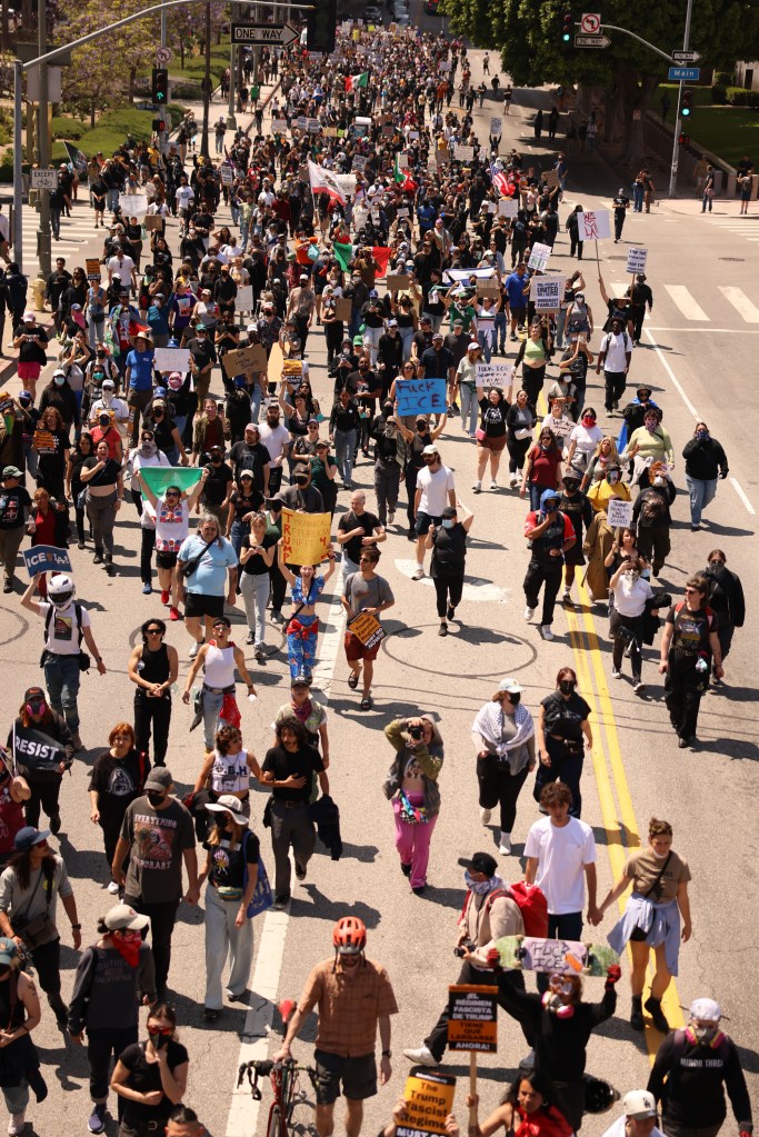 The recent anti-ICE protests in LA have resulted in looting and property damage, but not at the scale of the 1992 riots.