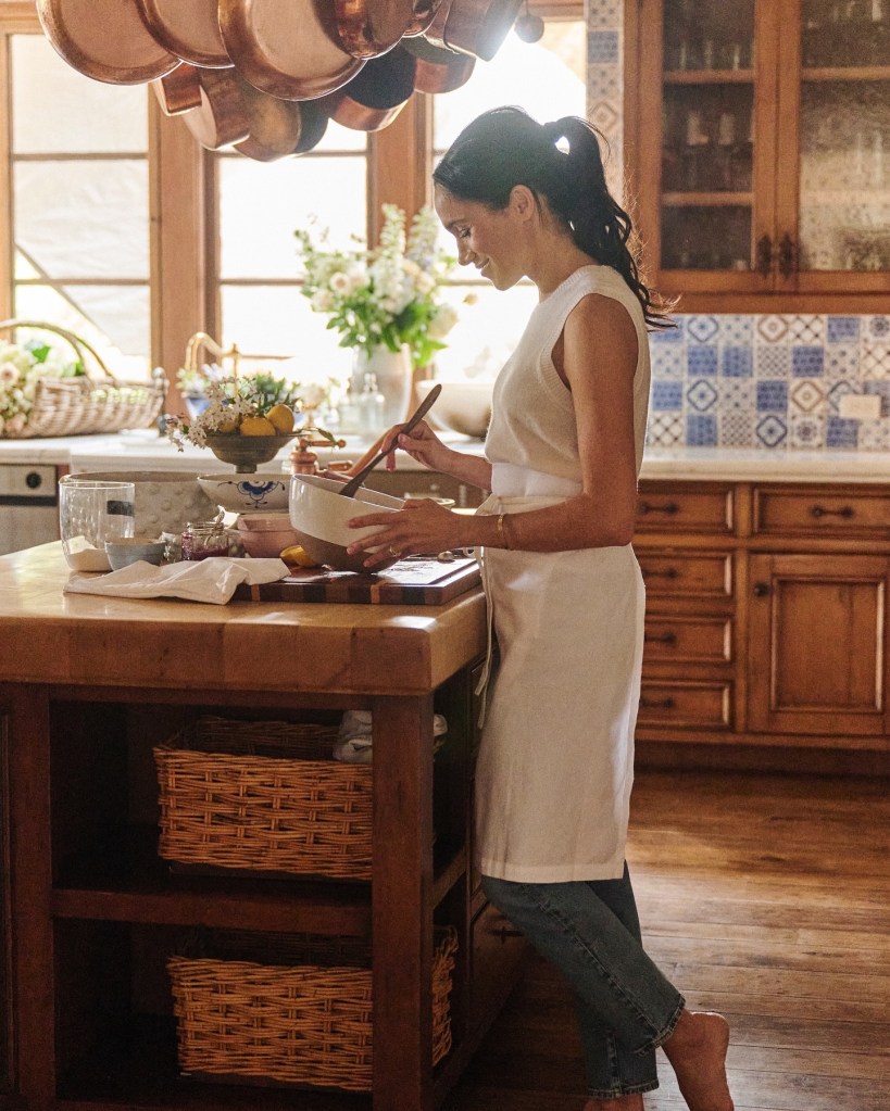 Meghan Markle cooking.