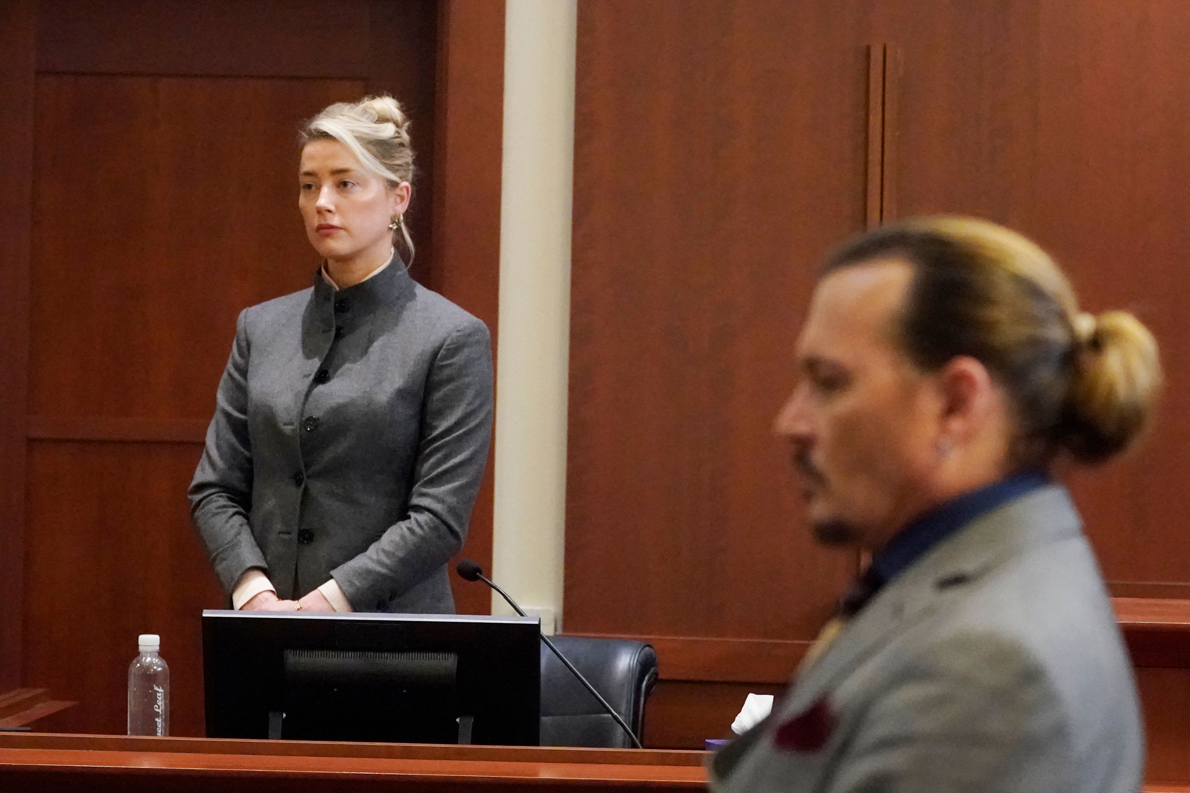 Johnny Depp and Amber Heard in court in 2022
