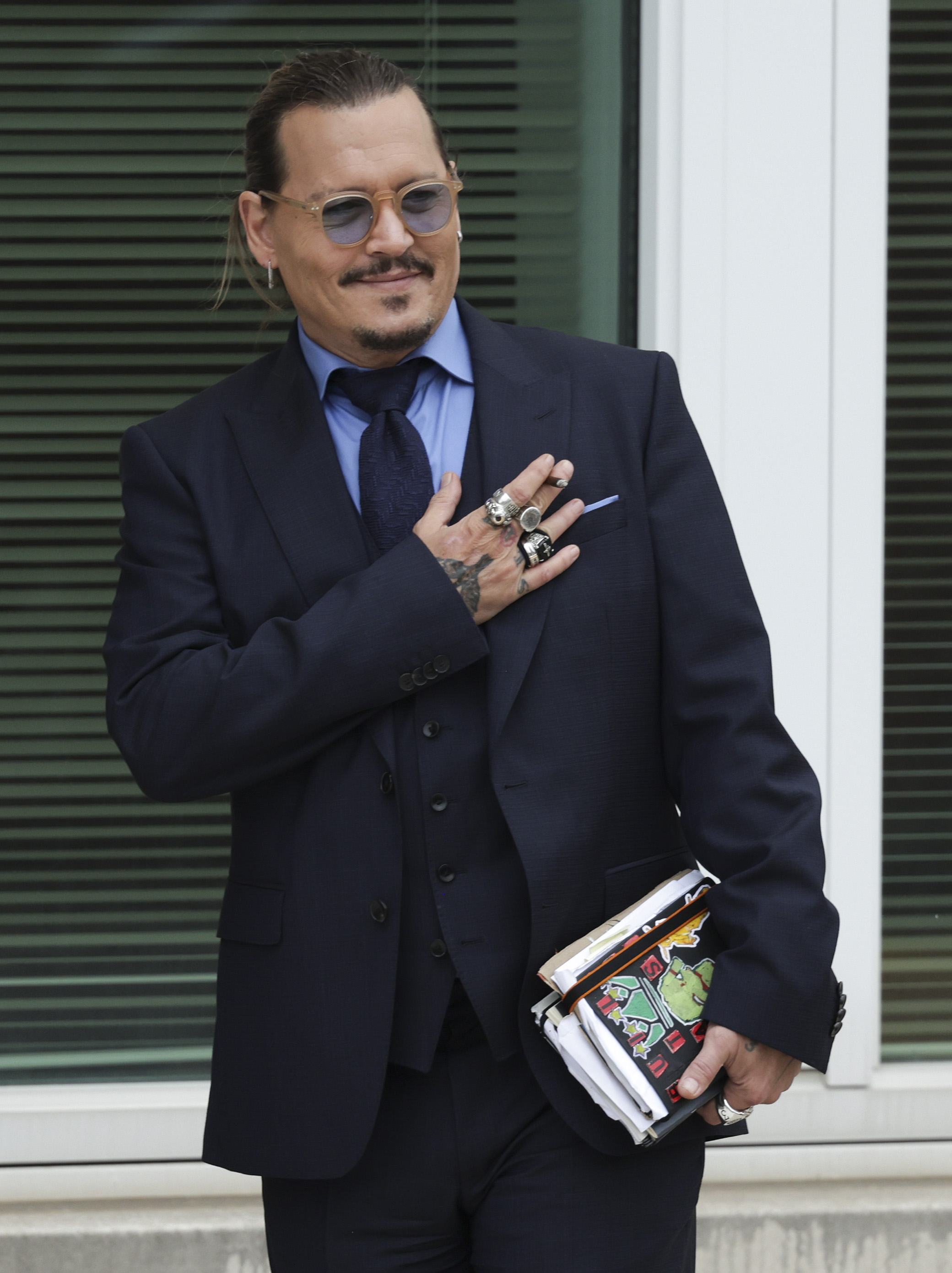 Johnny Depp outside the courthouse in 2022