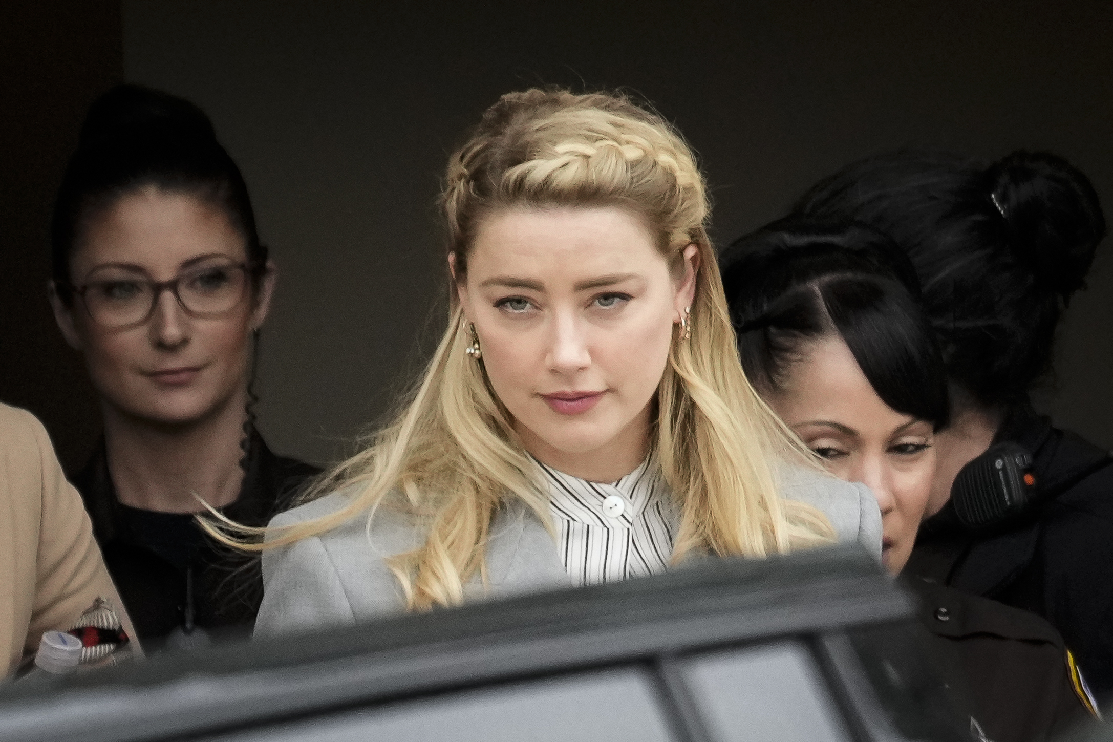 Amber Heard leaving court in 2022