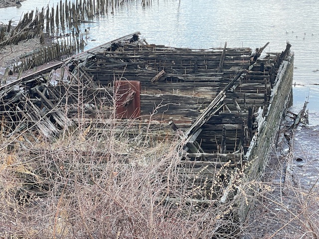 An old barge in College Point.