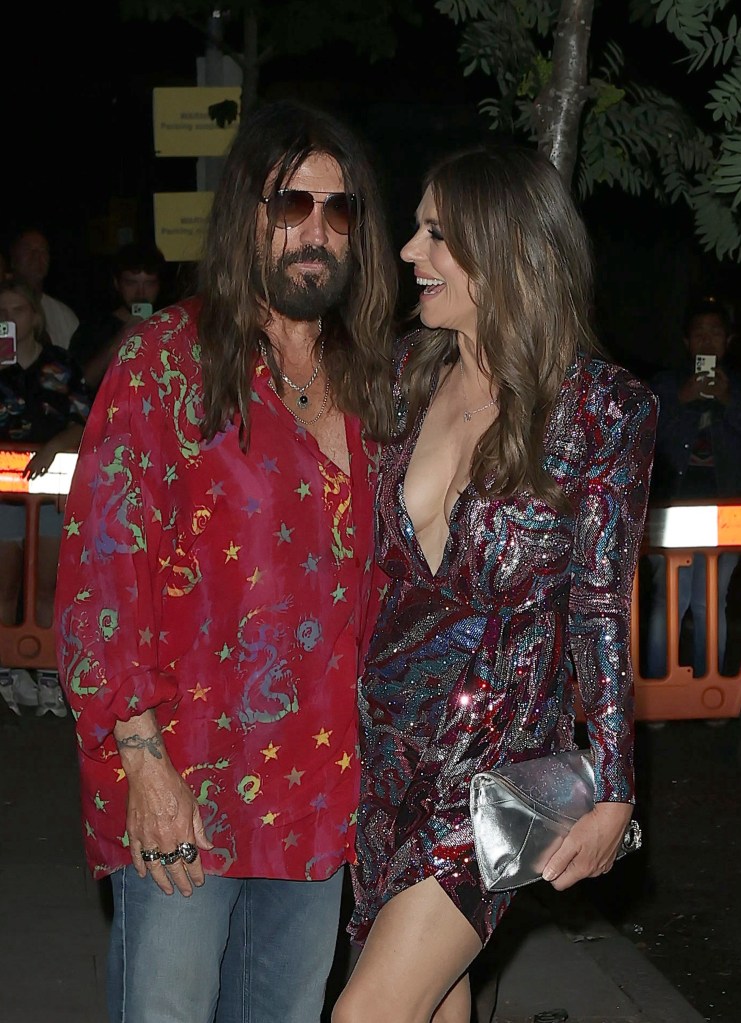 Billy Ray Cyrus and his girlfriend, Elizabeth Hurley, enjoyed a date night to watch Miley Cyrus' new movie in 2025