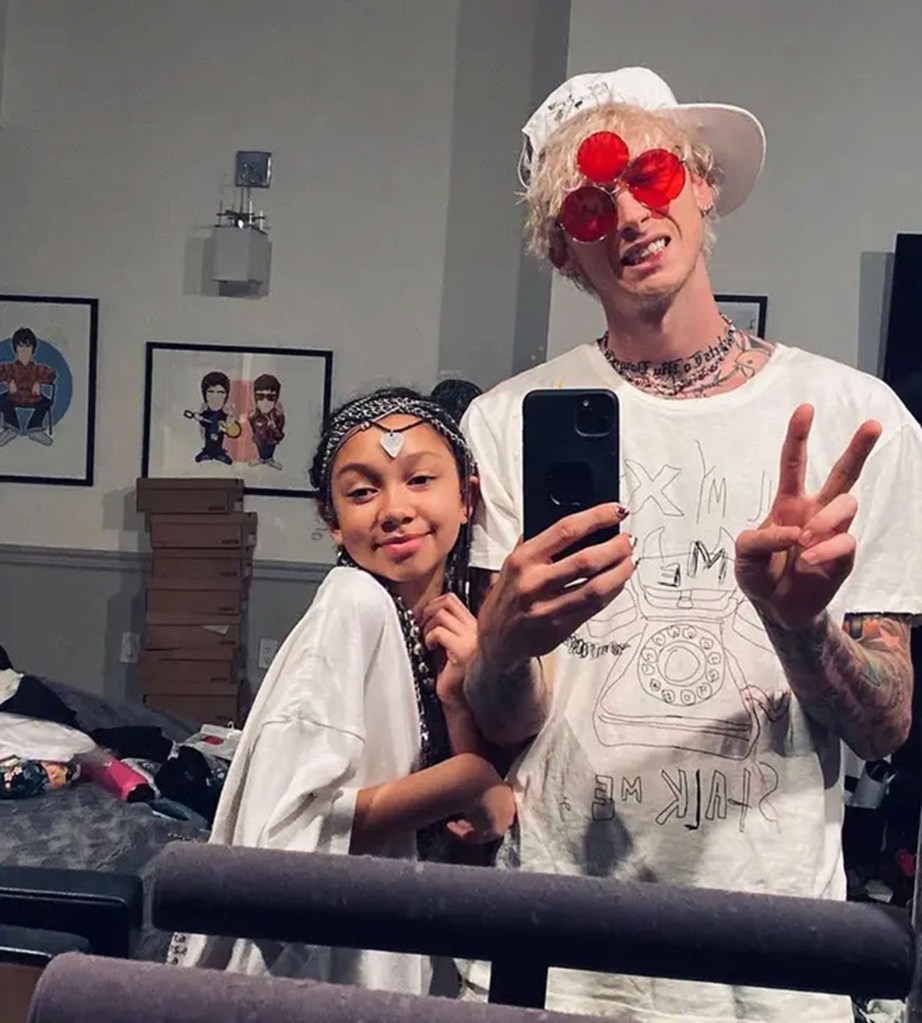 Machine Gun Kelly and his daughter Casie.
