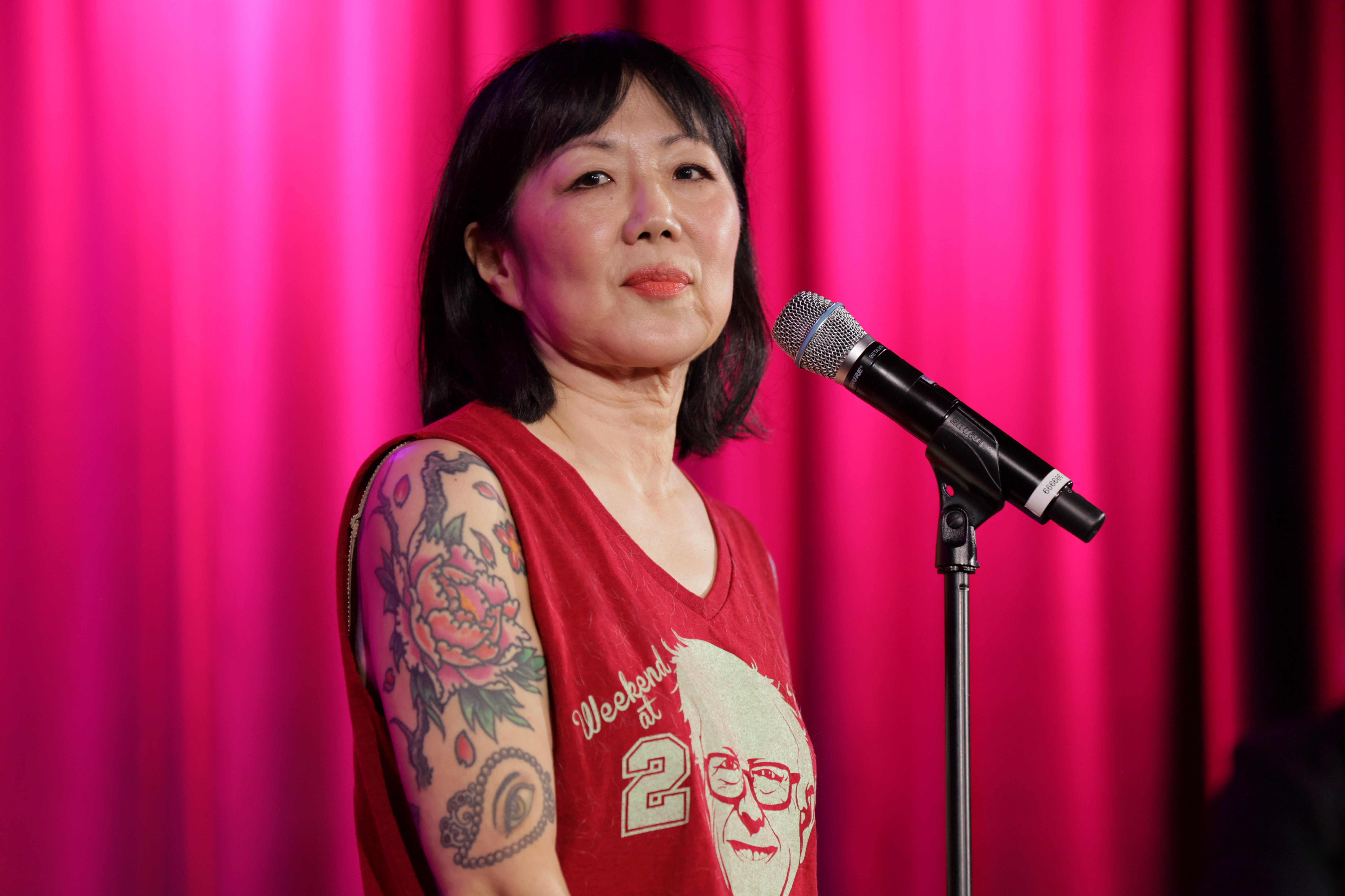 Margaret Cho performing in 2025