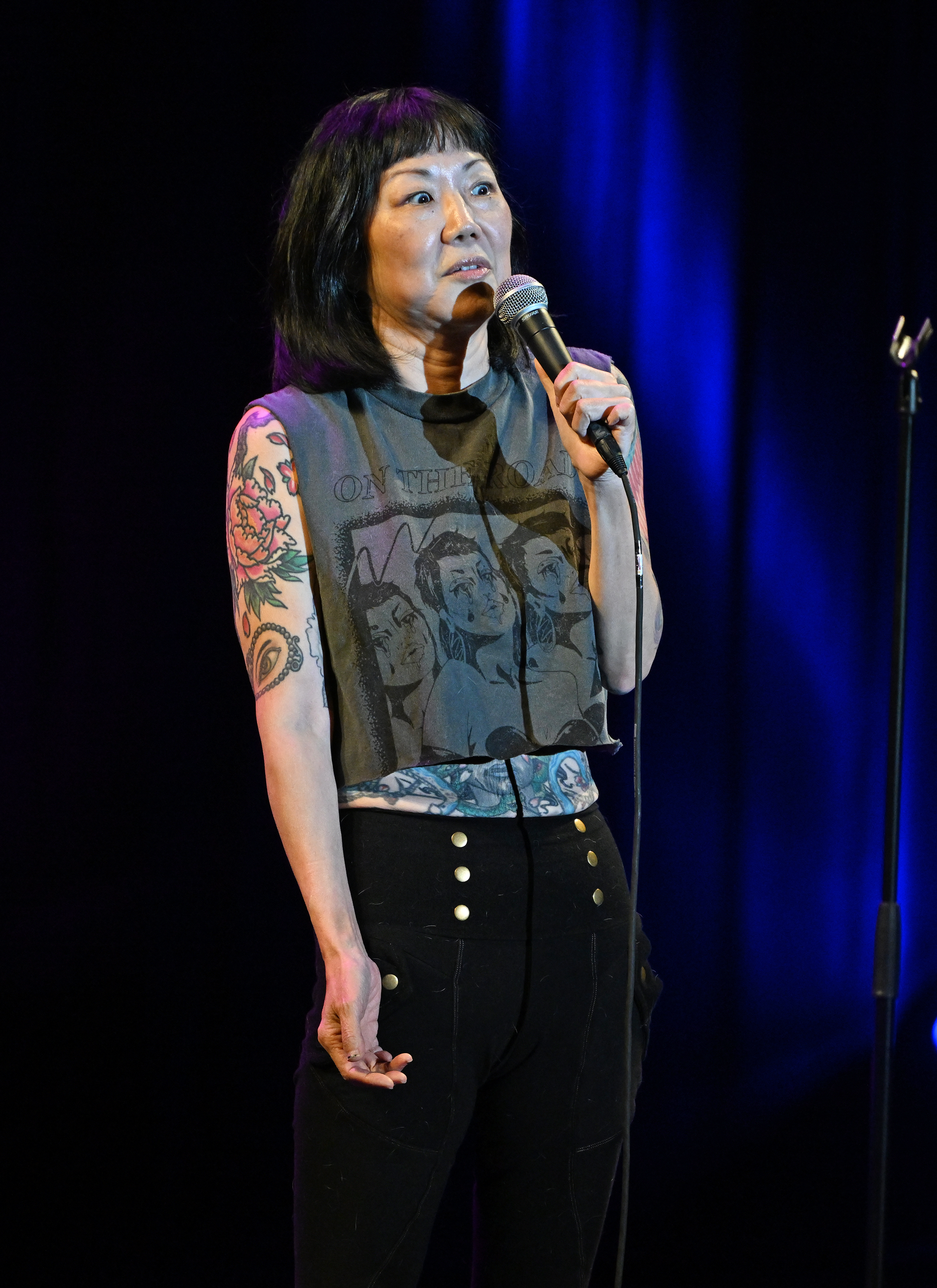 Margaret Cho performing in 2025