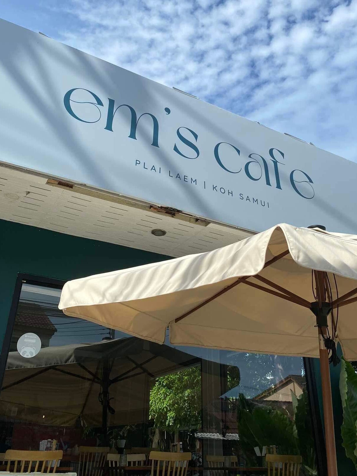 The signboard of a café in Koh Samui, Thailand.