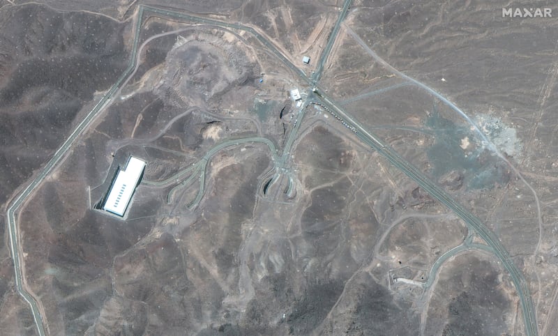 A satellite image shows an overview of the Fordow fuel enrichment facility, near Qom, Iran June 19, 2025.