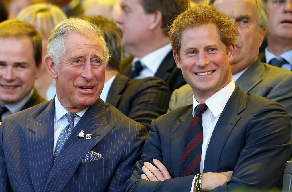 Prince Harry and King Charles III in 2014. 