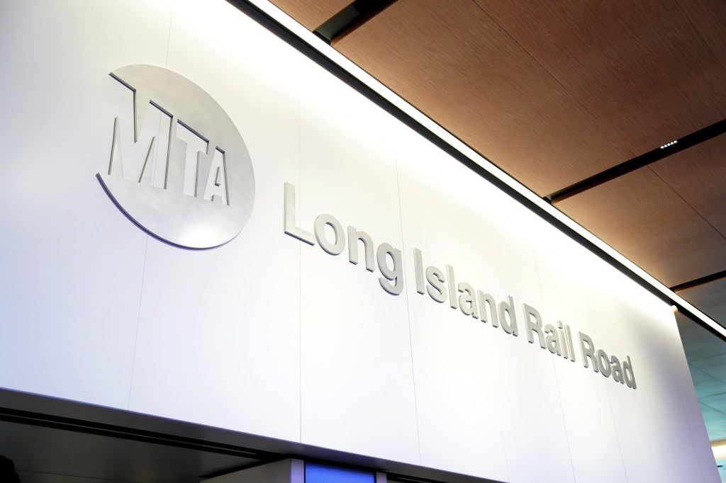 MTA Long Island Rail Road sign at Penn Station.