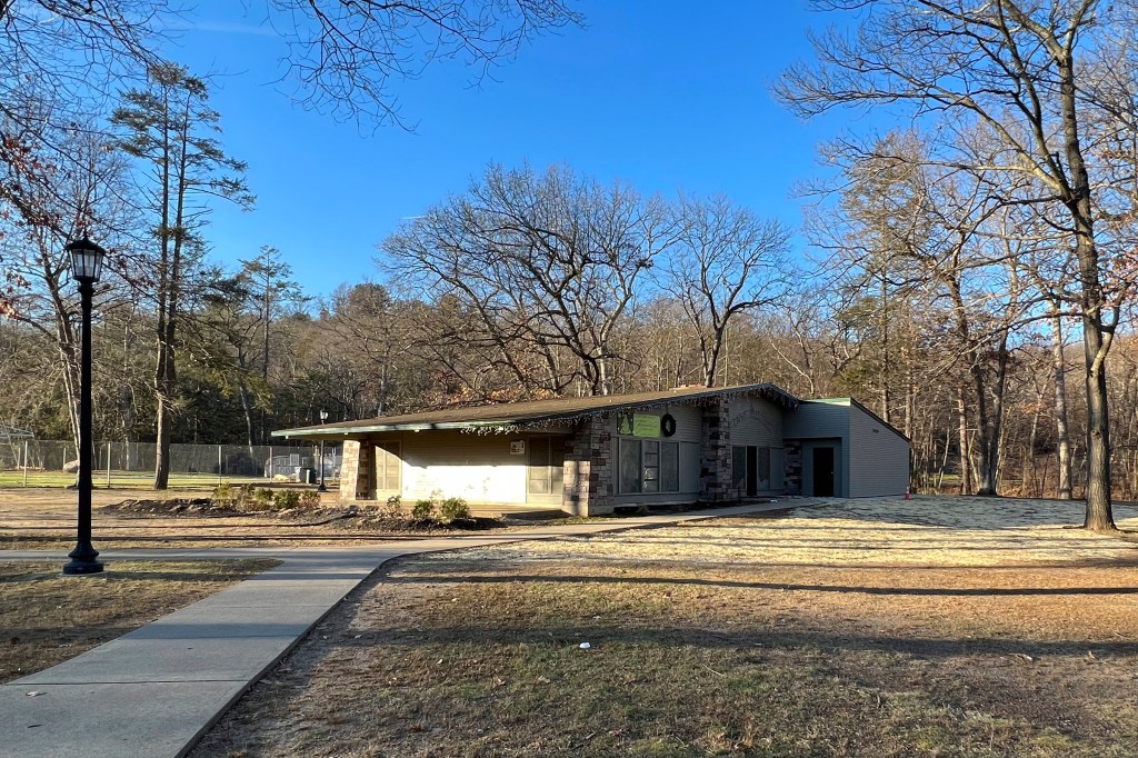 Building in a park.