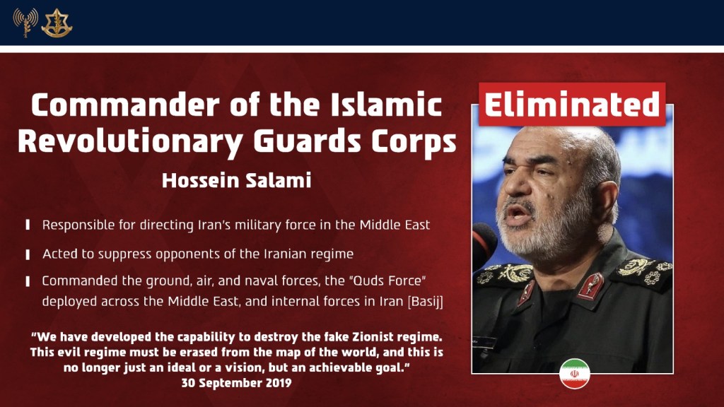 Commander of the Islamic Revolutionary Guard Corps, Hossein Salami