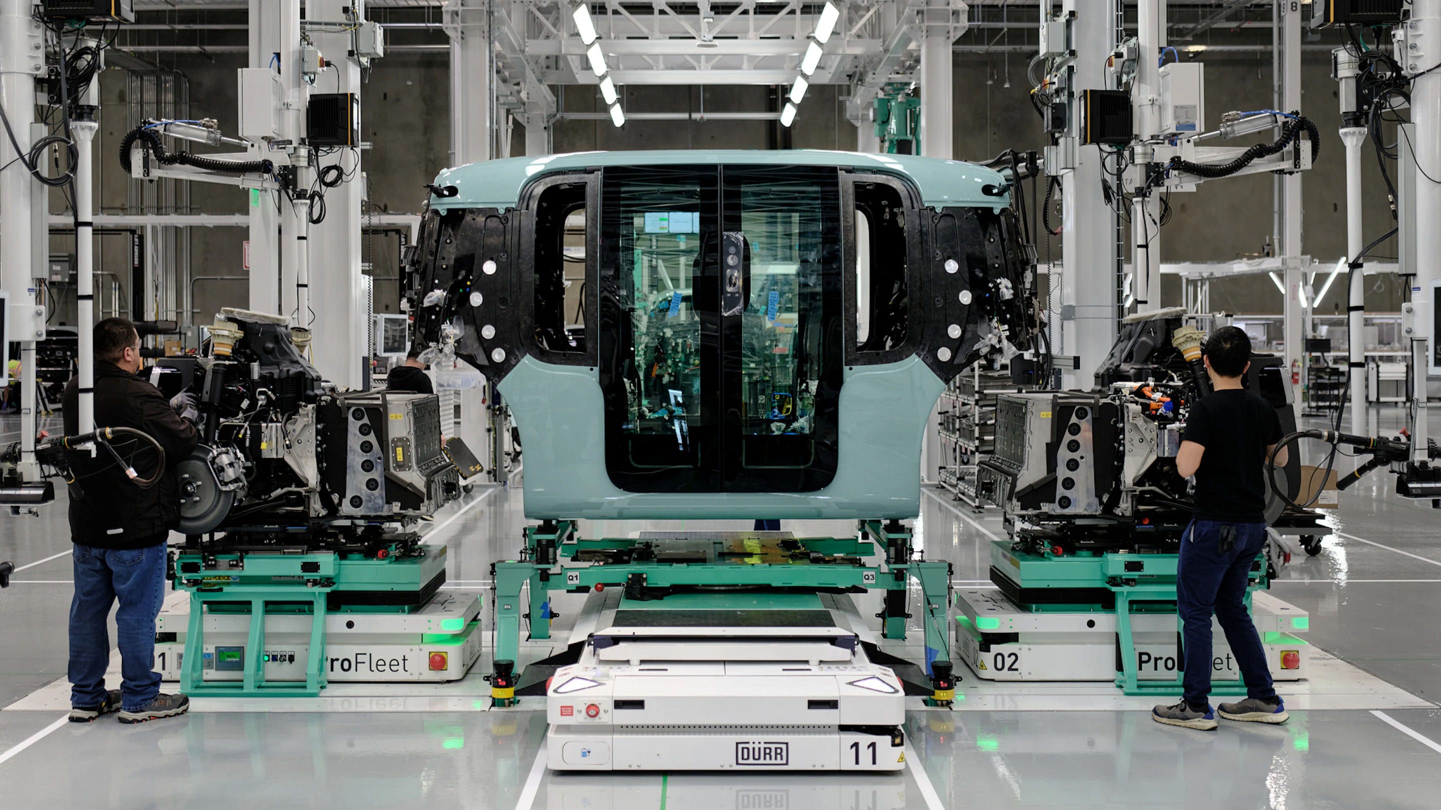 Zoox's factory floor