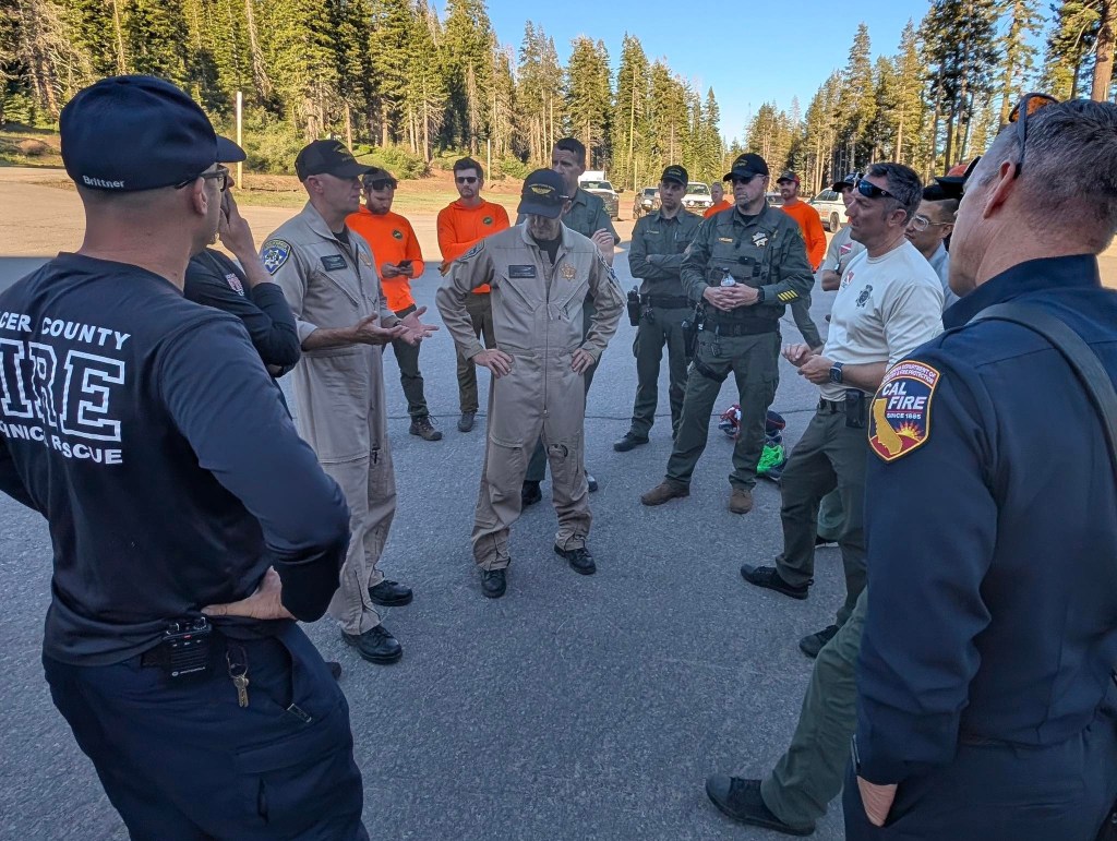 First responders gathered in a group.