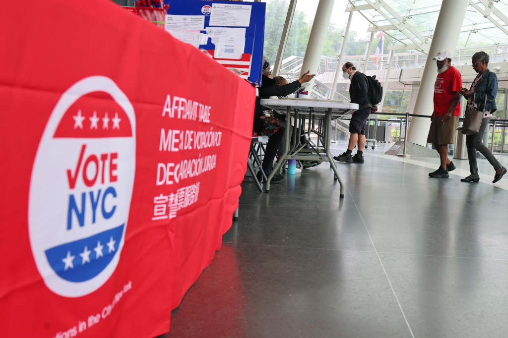 Early voting in New York City.