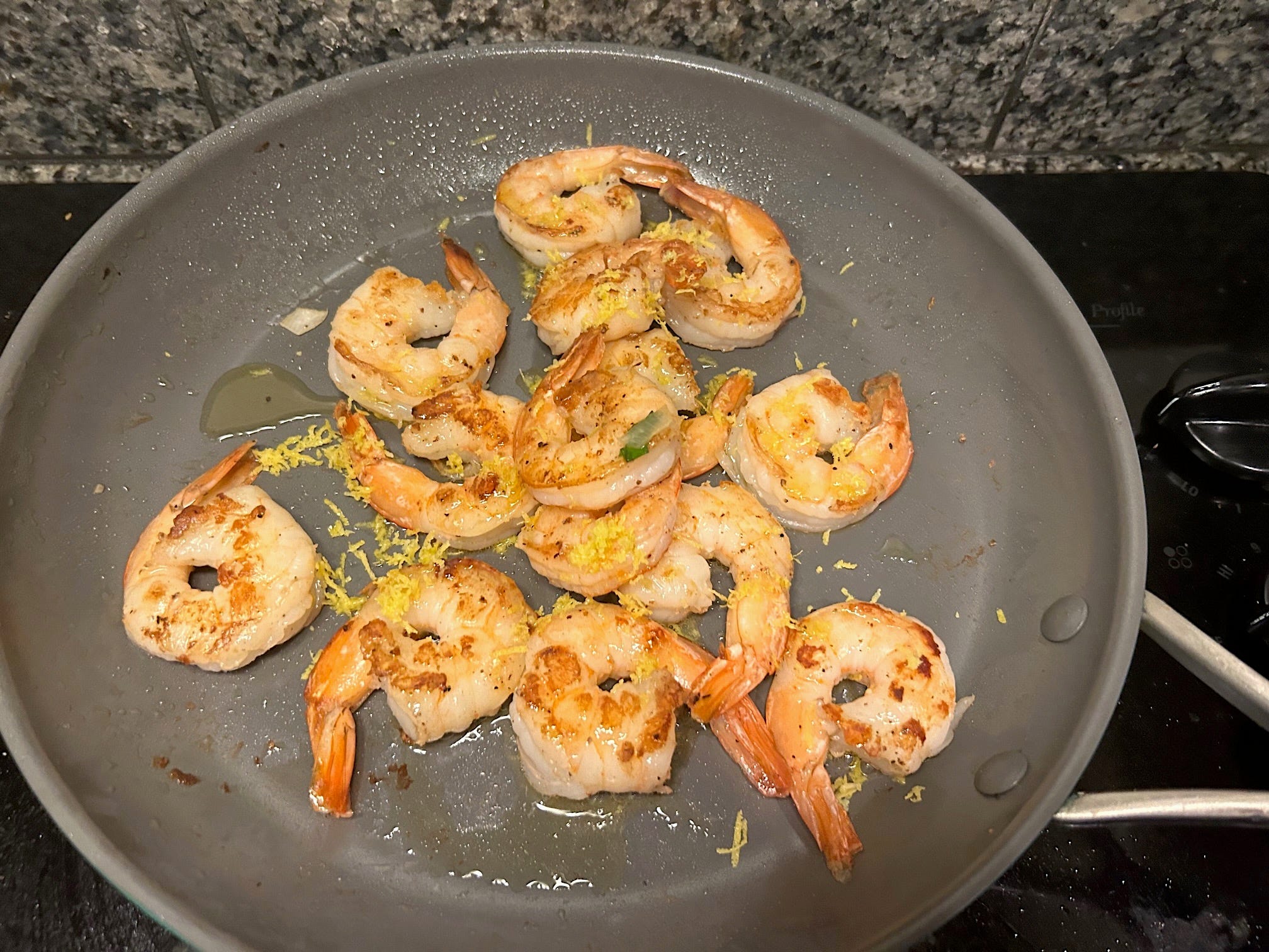 Cooking shrimp for Gordon Ramsay's 10-minute scampi