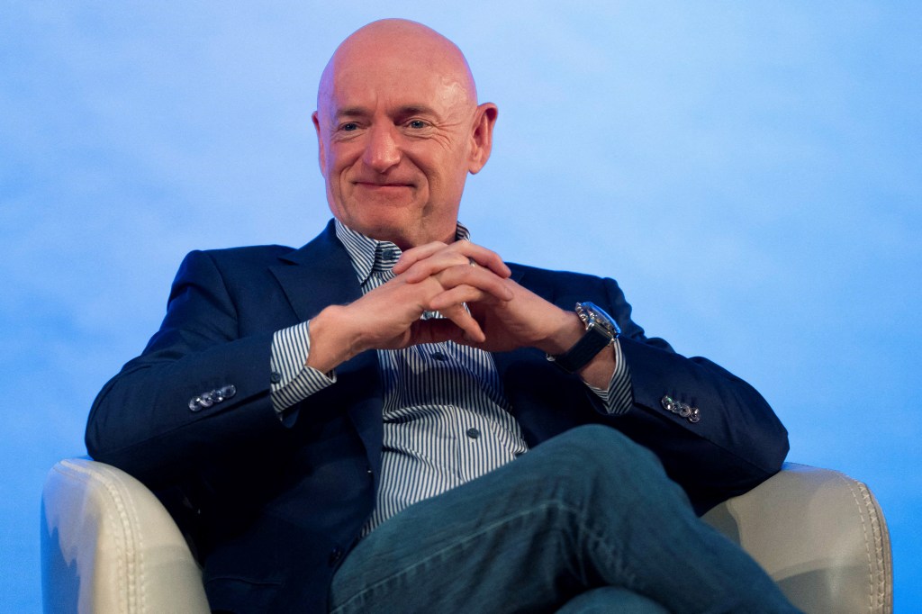 Senator Mark Kelly at a town hall.