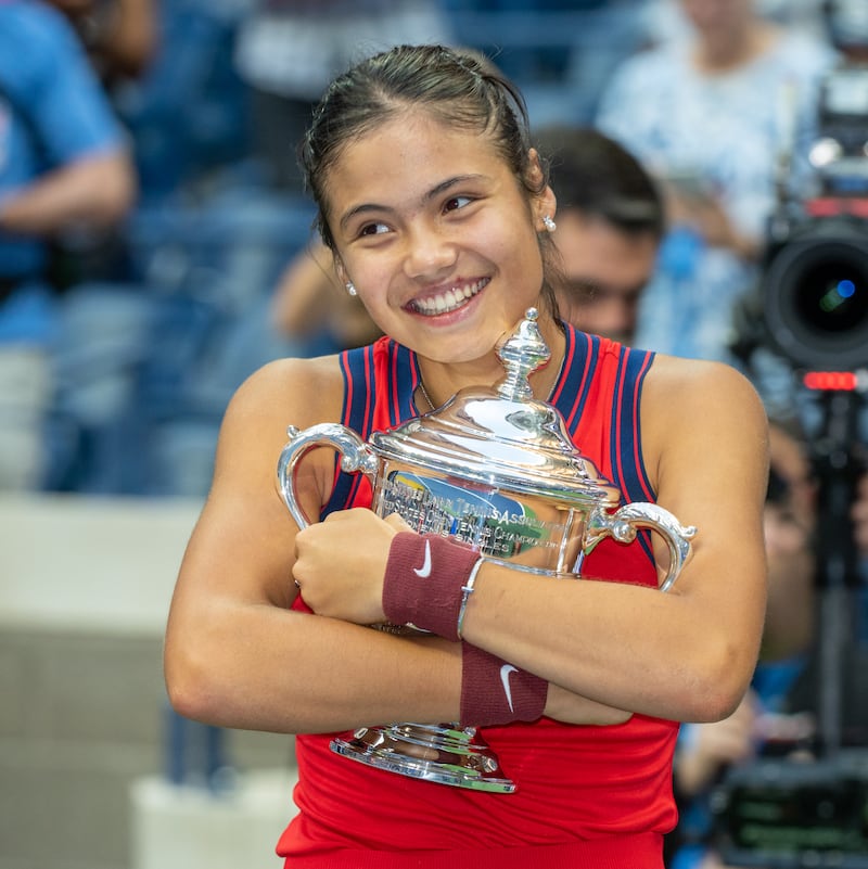 British tennis star Emma Raducanu won the U.S. Open in 2021.