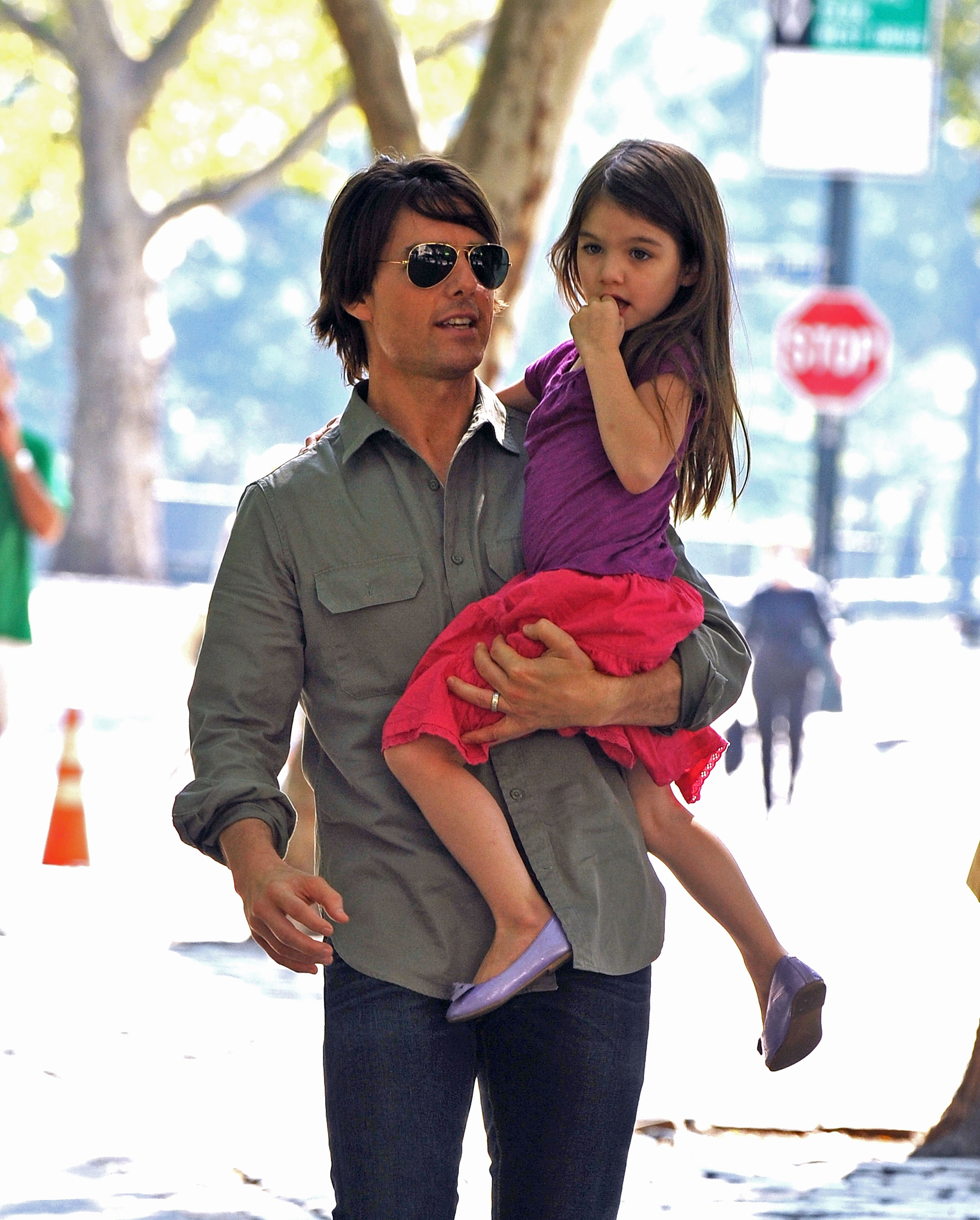 Tom Cruise and Suri Cruise in New York in September 2010