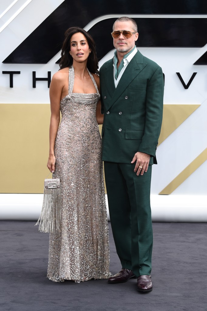 Ines de Ramon and Brad Pitt London premiere