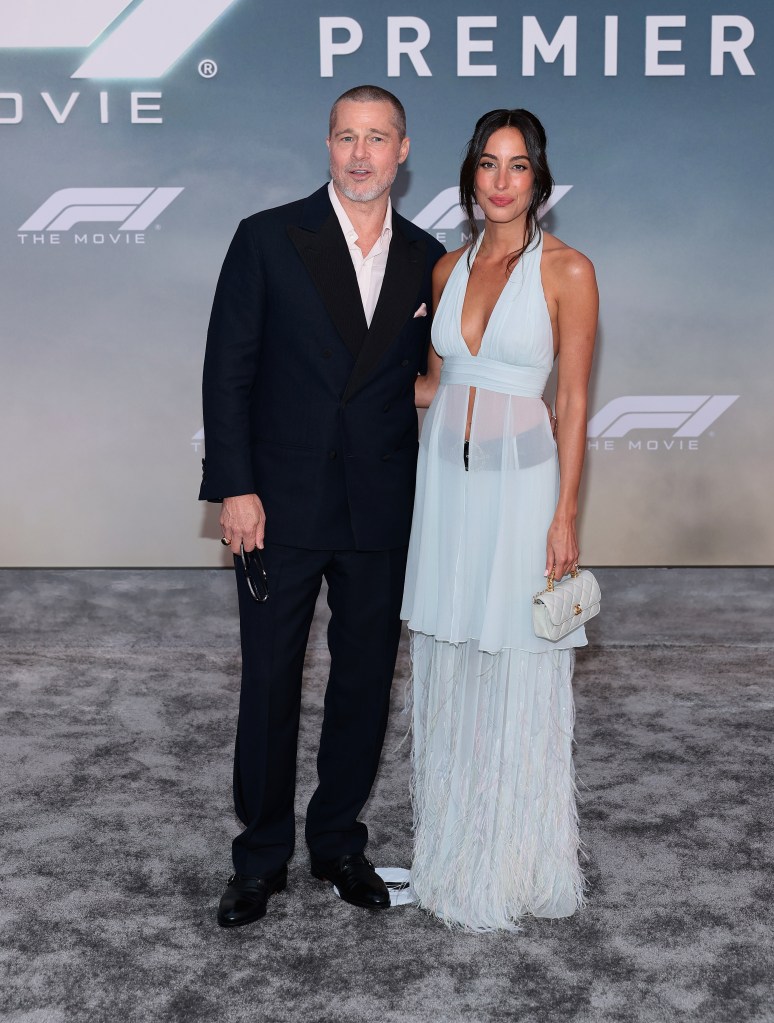 Ines de Ramon and Brad Pitt London premiere