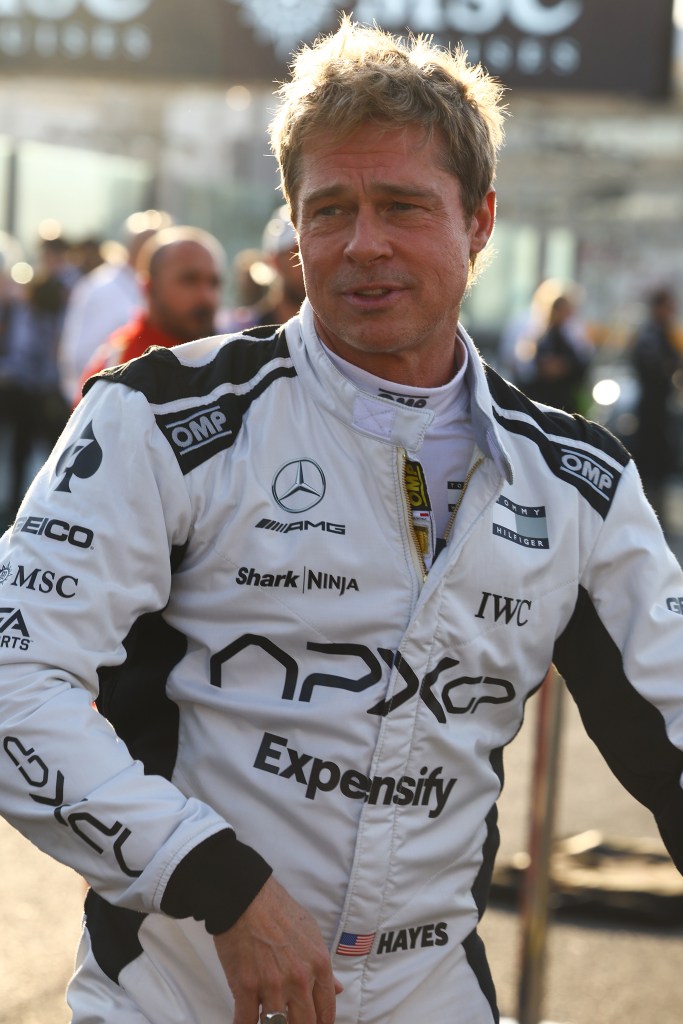 Brad Pitt at the F1 Grand Prix of Abu Dhabi at Yas Marina Circuit on December 08, 2024 
