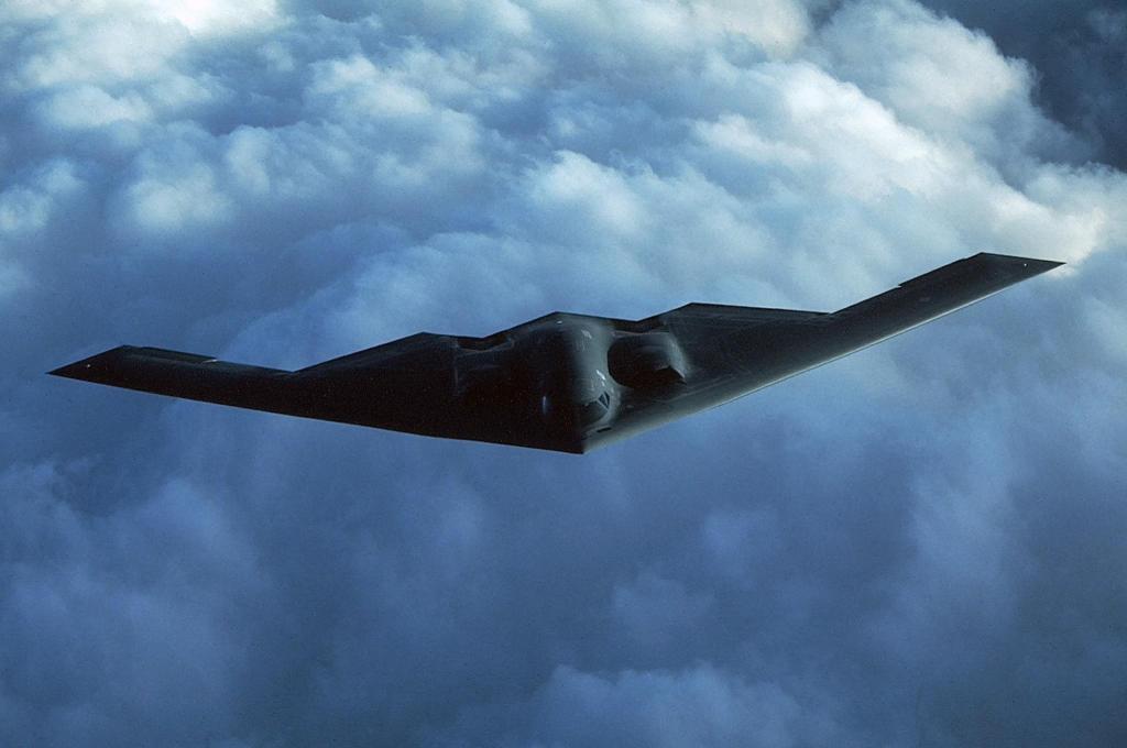 US B-2 stealth bomber in flight.