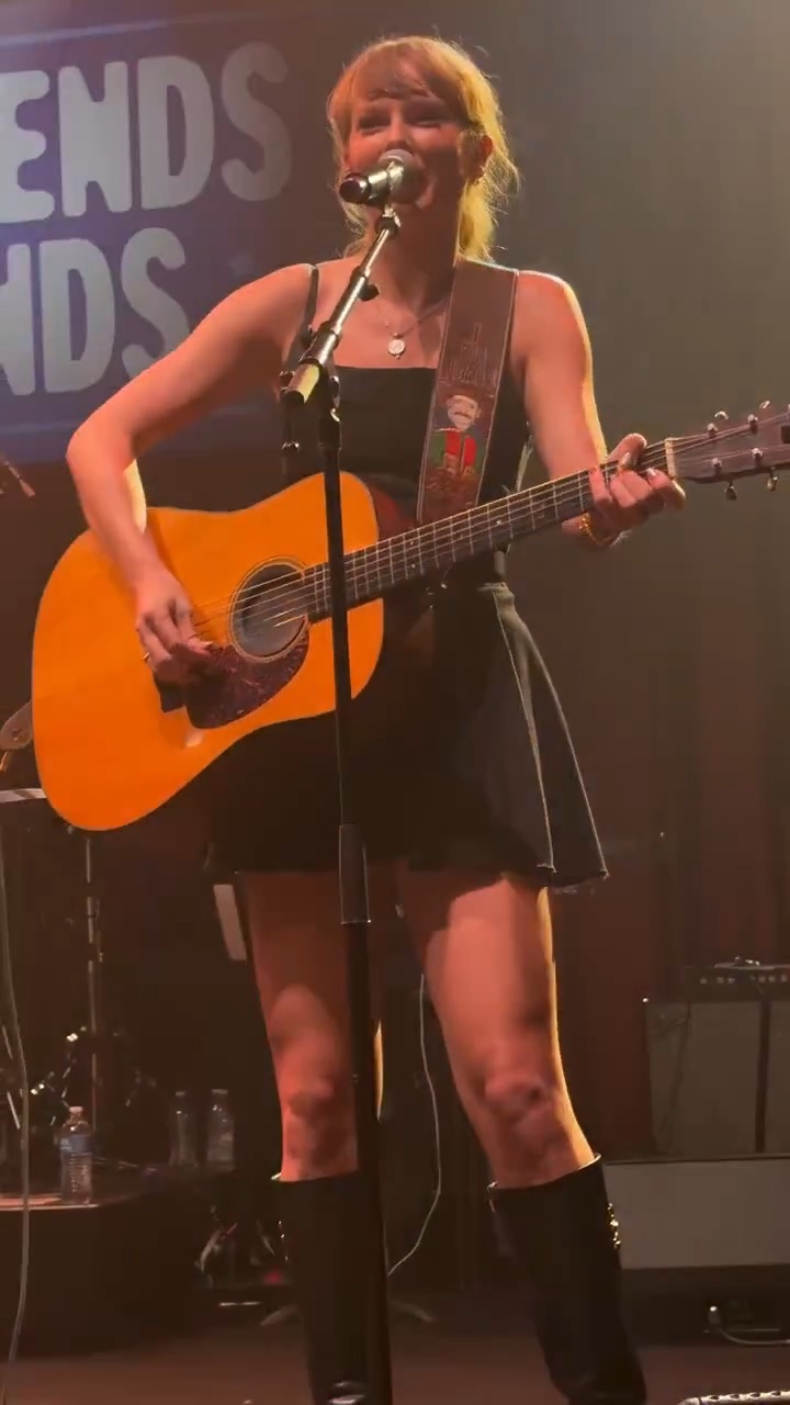 Taylor Swift performing live at Tight Ends and Friends.