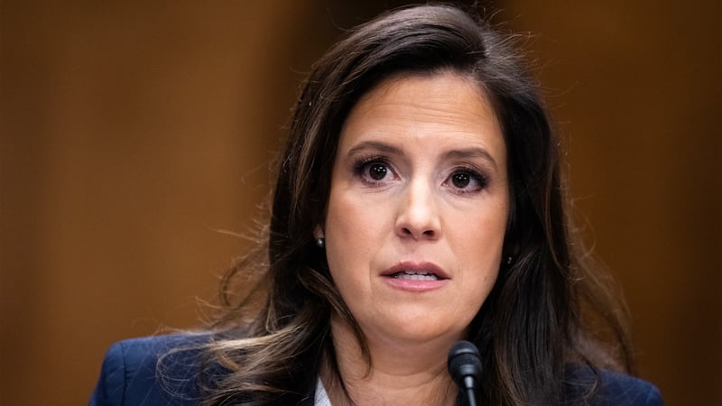 Rep. Elise Stefanik, R-N.Y., President-elect Donald Trump's nominee to be ambassador to the United Nations, testifies during her Senate Foreign Relations Committee confirmation hearing in Dirksen building on Tuesday, Jan. 21, 2025.