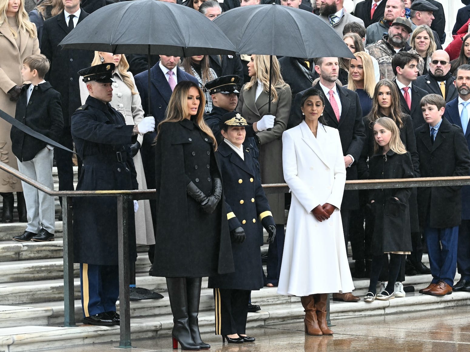 Melania Trump and Usha Vance in January 2025.