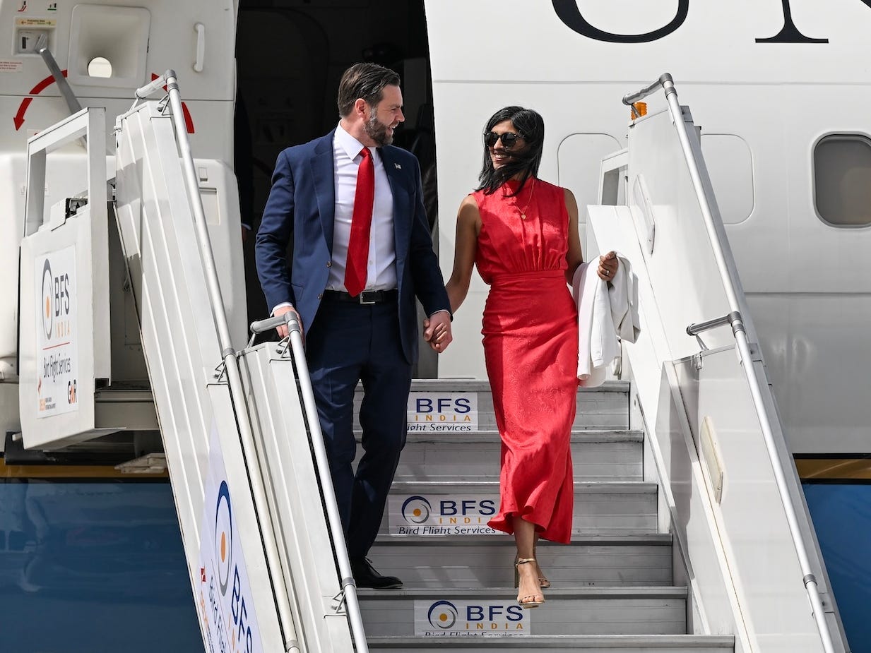JD Vance and Usha Vance in April 2025.