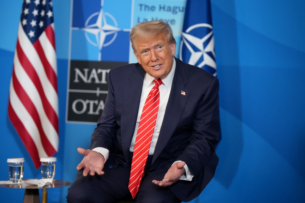 President Trump at a NATO summit.