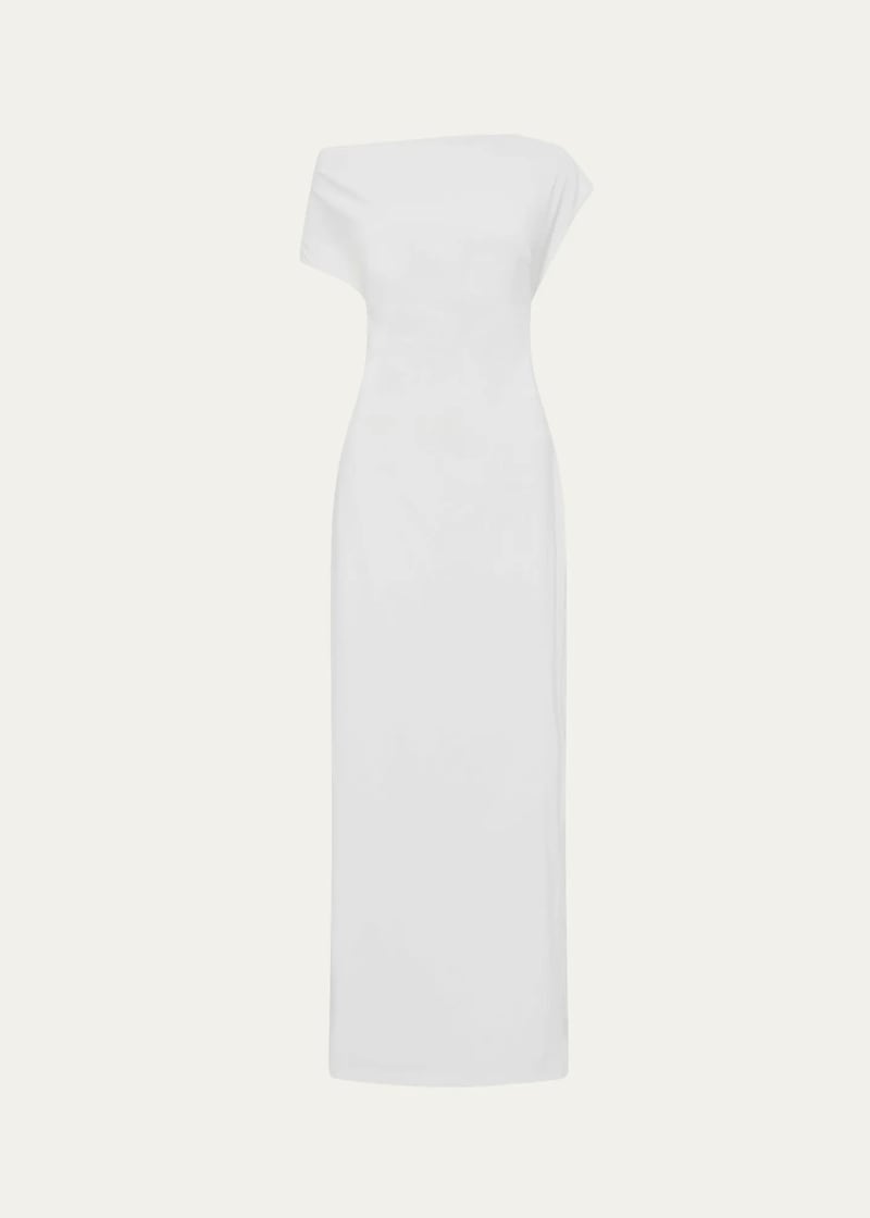St. Agni Asymmetric Off-The-Shoulder Maxi Dress on Bergdorf Goodman website