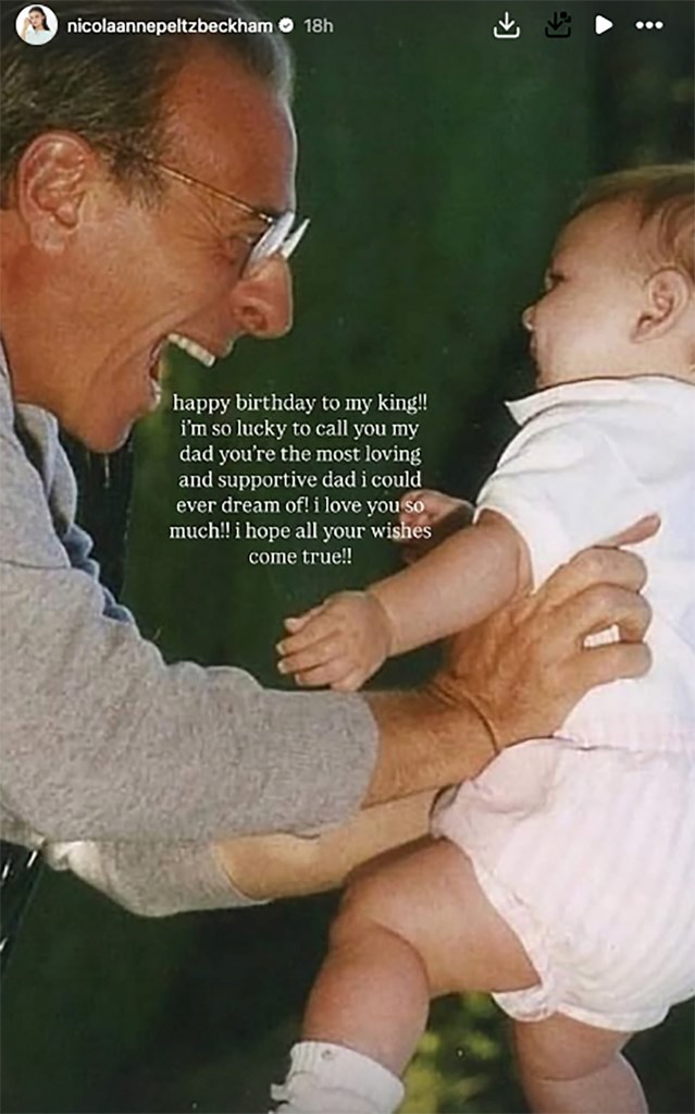 Nicola Peltz and Nelson Peltz in a throwback photo. 