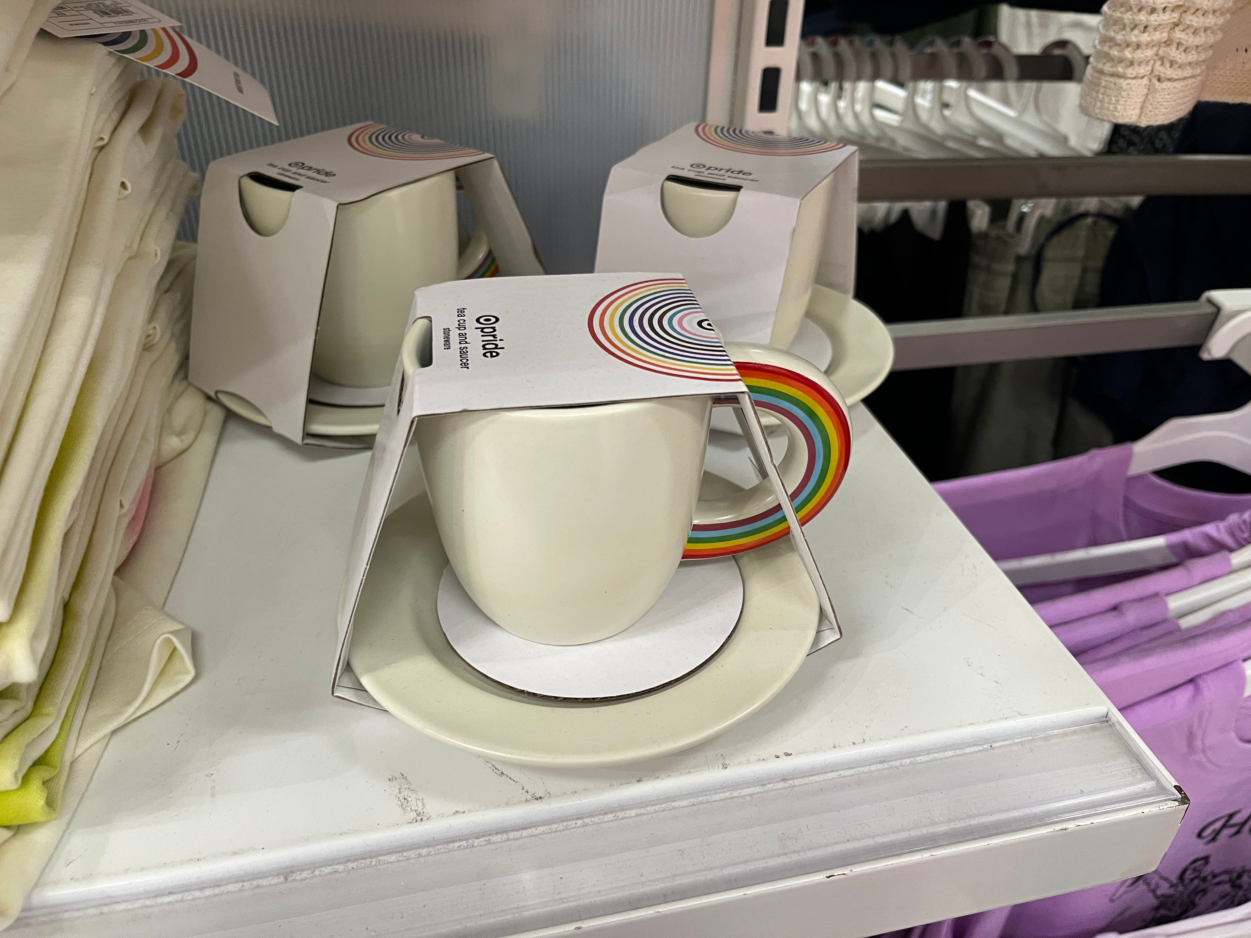 A pride-themed teacup at Target.