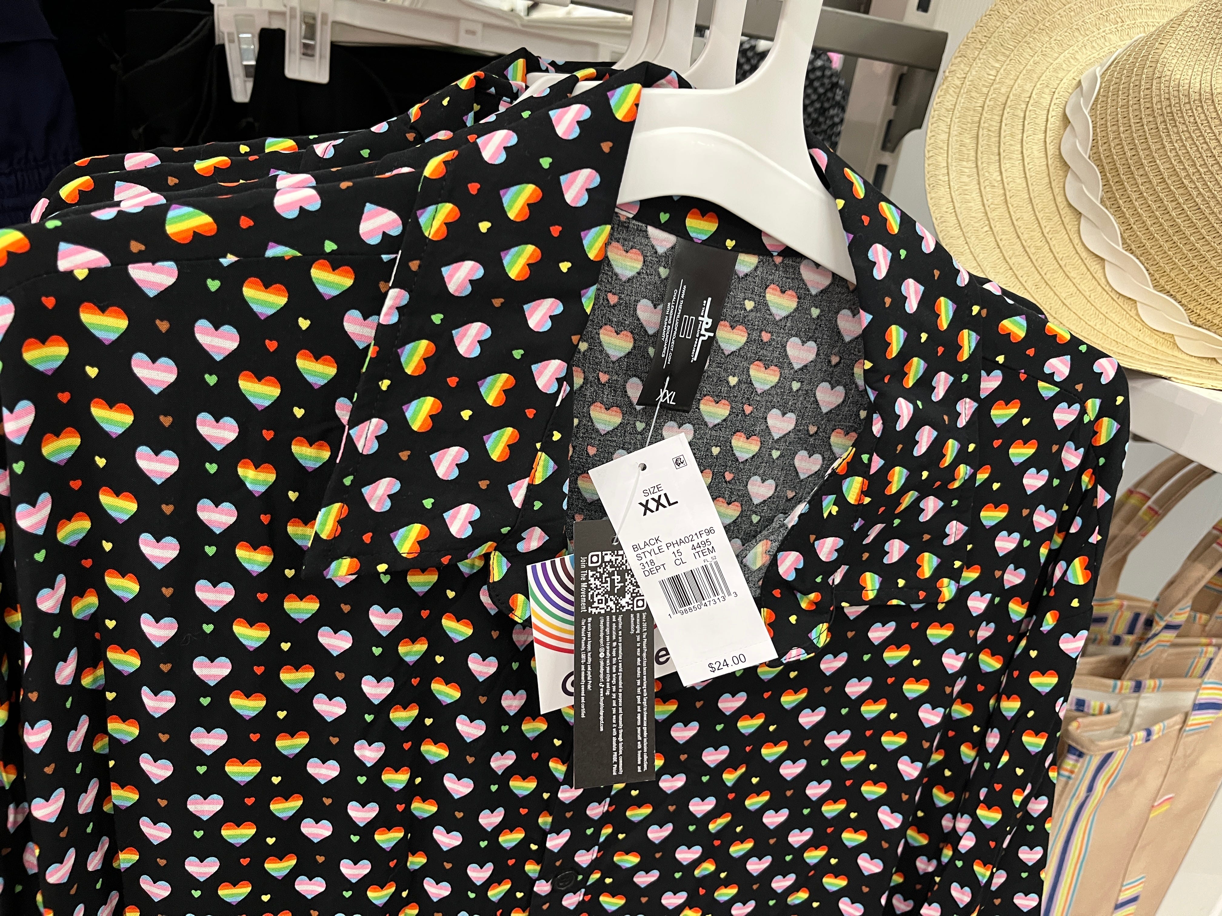 A shirt from Target's pride collection.