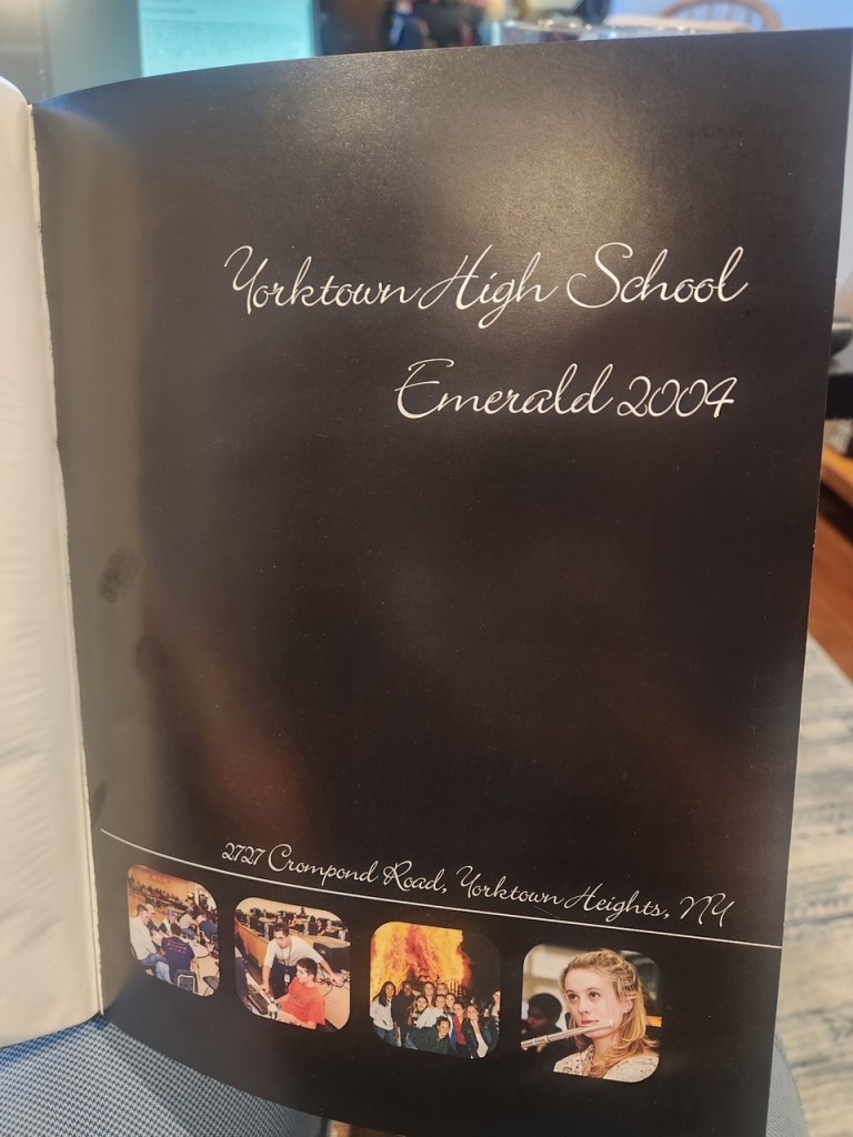 The yearbook snap was from about 20 years ago. 