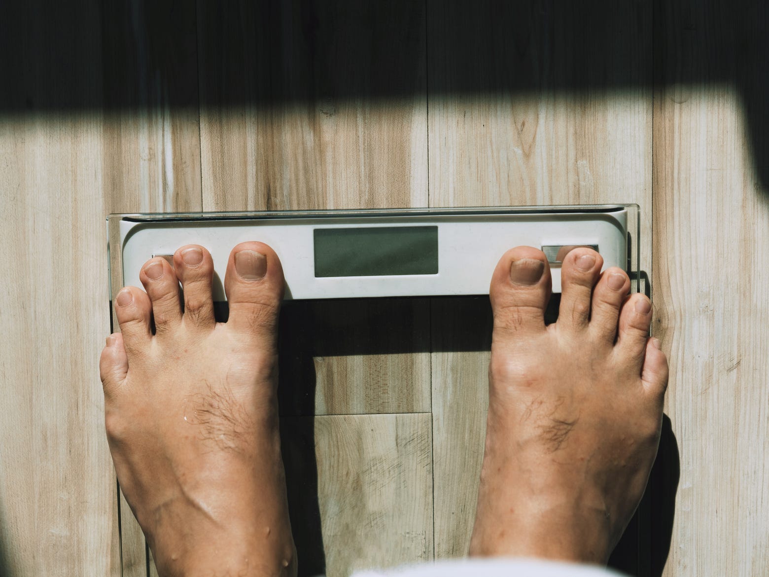 Feet on a scale