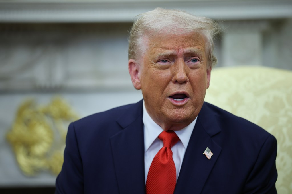 President Trump speaking.