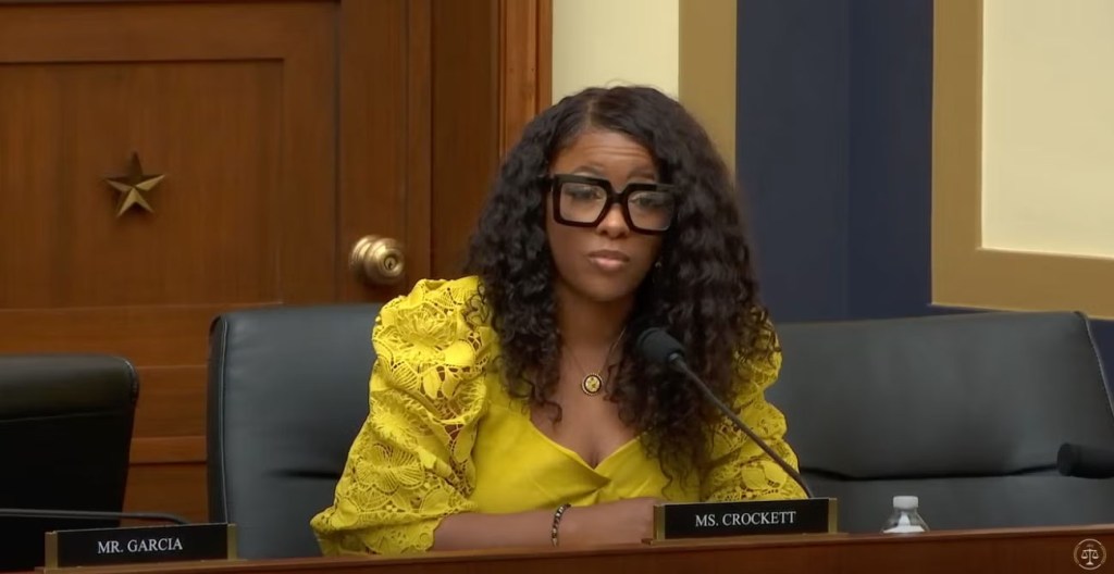 Rep. Jasmine Crockett at a House Judiciary Committee hearing.