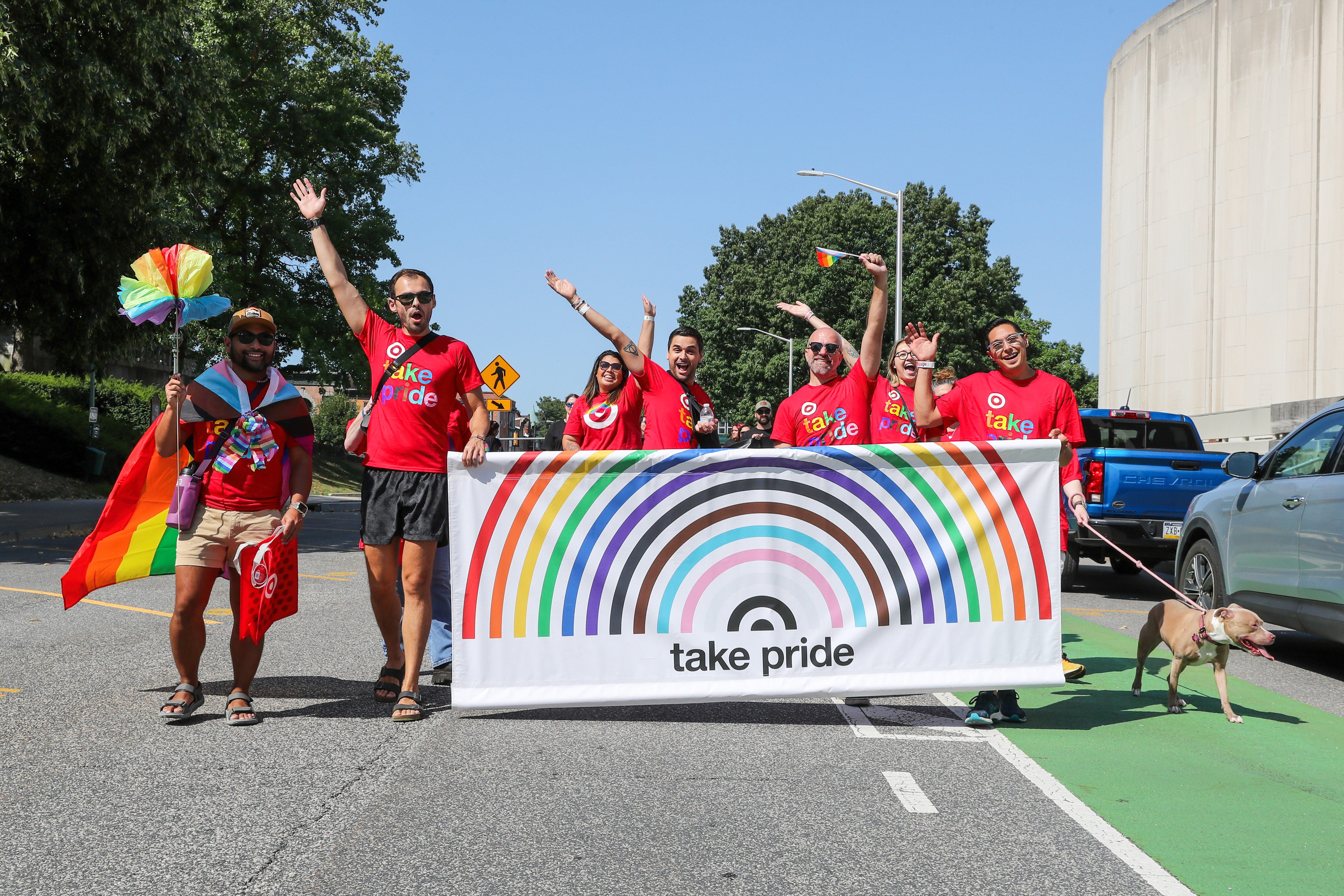 People representing Target participate in the 2024 Harrisburg Pride Parade. The Pride Festival of Central PA is happening in Harrisburg this weekend, celebrating its 32nd year. The Pride Parade returned after a 12-year hiatus due to permitting issues, with support from Mayor Wanda Williams.