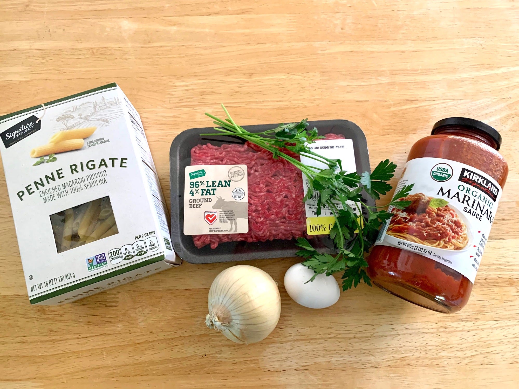 Ingredients for Greek Dad Pastitio Recipe