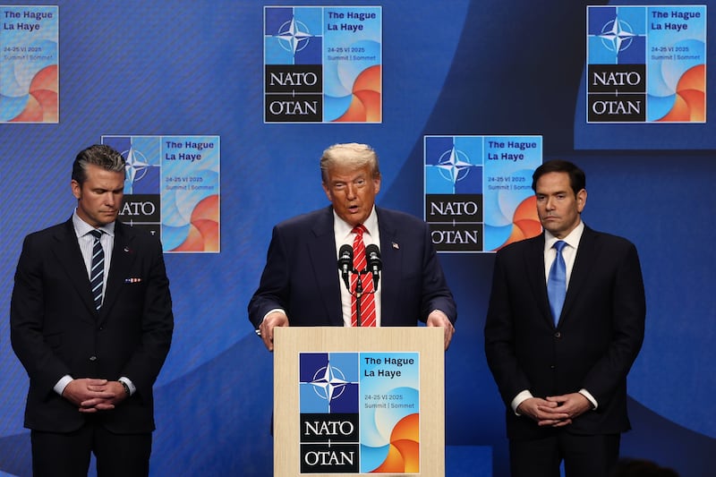 Trump, flanked by Hegseth and Secretary of State Marco Rubio, had also lashed out at media reporting on the intelligence report at a NATO summit in the Netherlands on Wednesday.