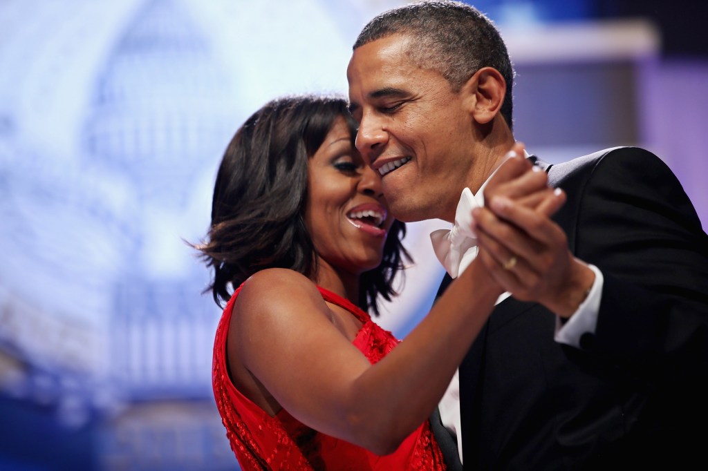 Michelle Obama and Barack Obama in January 2013