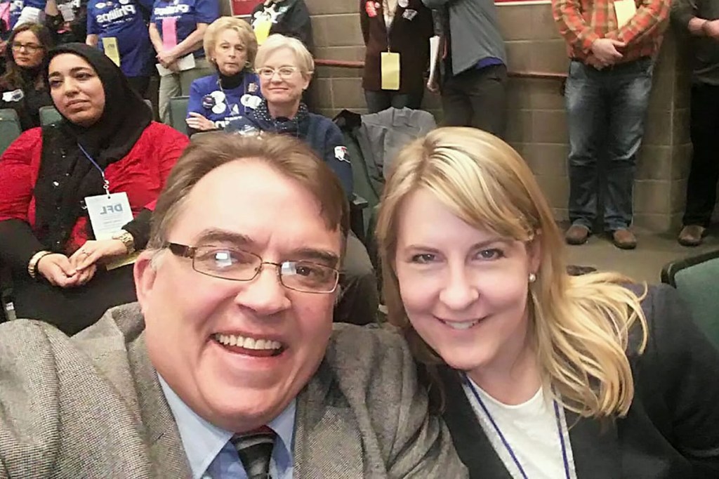 Minnesota Democratic lawmakers Rep Melissa Hortman and Sen John Hoffman pictured in 2018