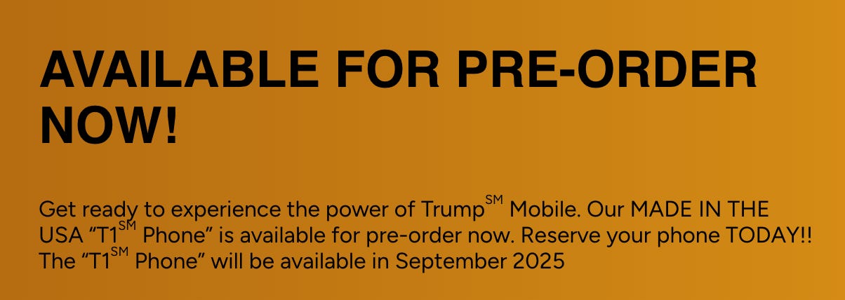 A screenshot of what Trump Mobile's smartphone listing previously advertised.