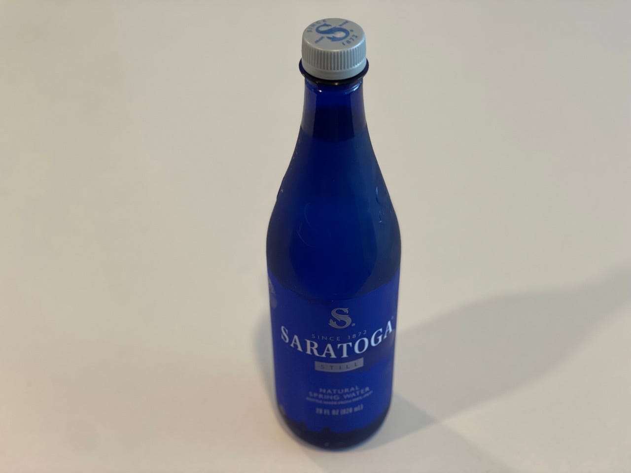 Bottle of Saratoga water